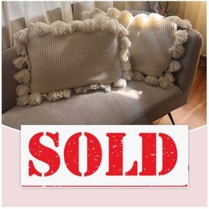 Banilla Bohemian Ivory Lumbar Pillow Cover Set